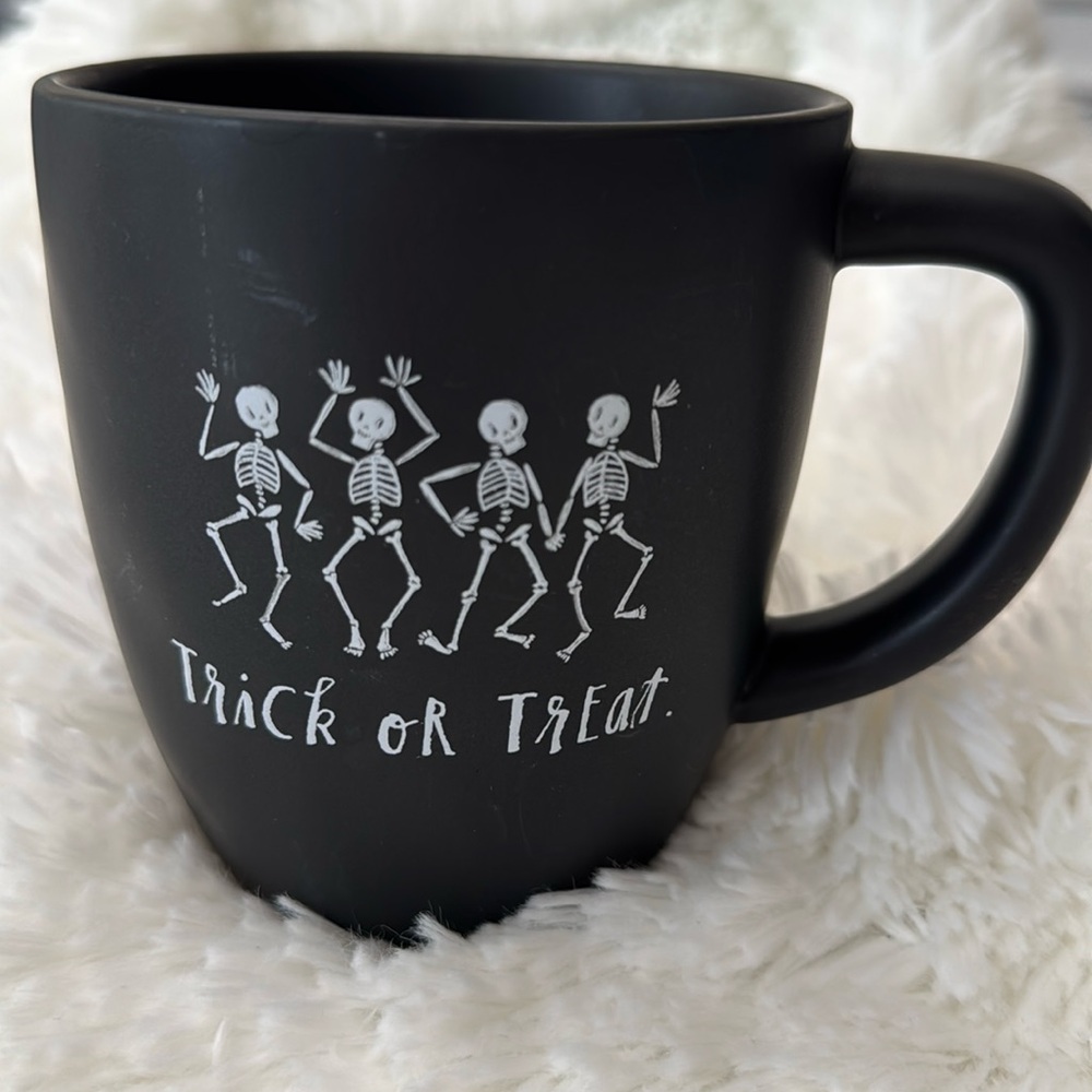 Rae Dunn Artisan Collection Black Ceramic Trick or Treat Halloween Mug